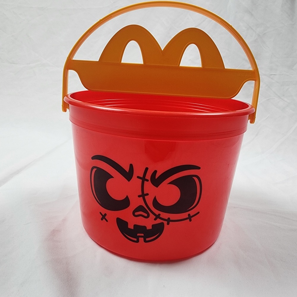 McDonalds Happy Meal Boo Bucket Red Monster Halloween Trick or Treat Pail 2023
